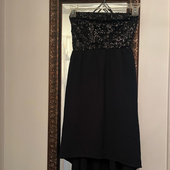 New Forever 21 Black Strapless High Low Dress has attachable straps new tags - Picture 2 of 11